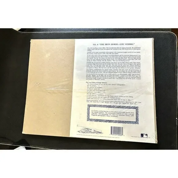 New York Yankees Lou Gehrig “The Iron Horse” Picture 11” X 14”. - Picture 2 of 4